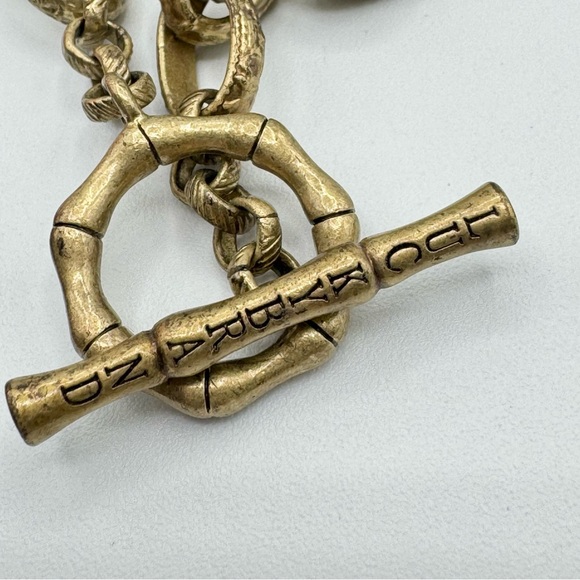 Lucky Brand Eastern Mystic Faux Stone Carved Pendant Necklace India Ornate Chain - Picture 12 of 15